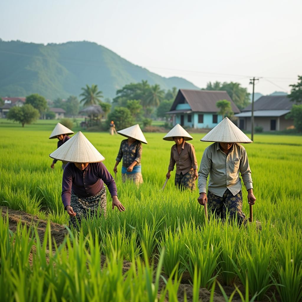 Hinh anh cuoc song nong thon binh di cua nguoi dan Xa Son Duong Tuyen Quang lam dong