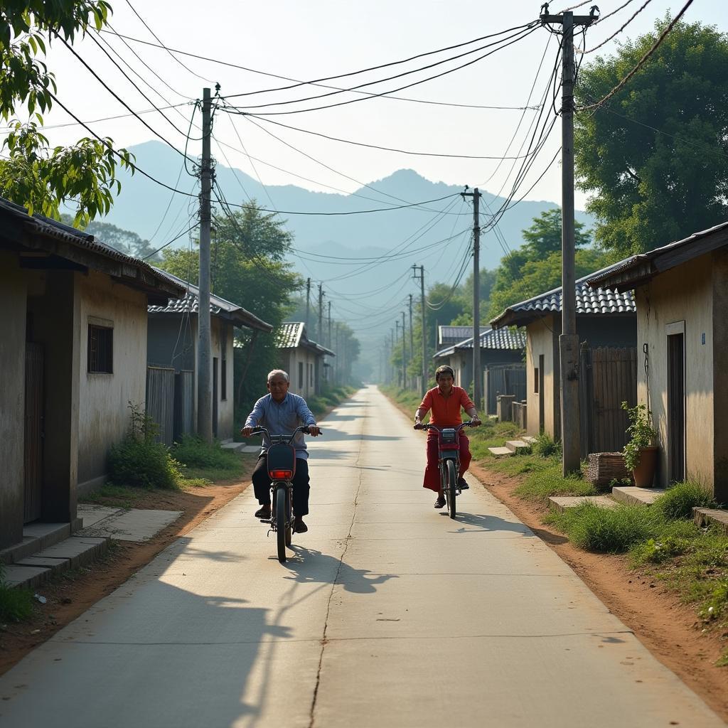 Cuộc sống yên bình tại Xã Long Điền, Huyện Long Điền, với cảnh làng quê và con người thân thiện