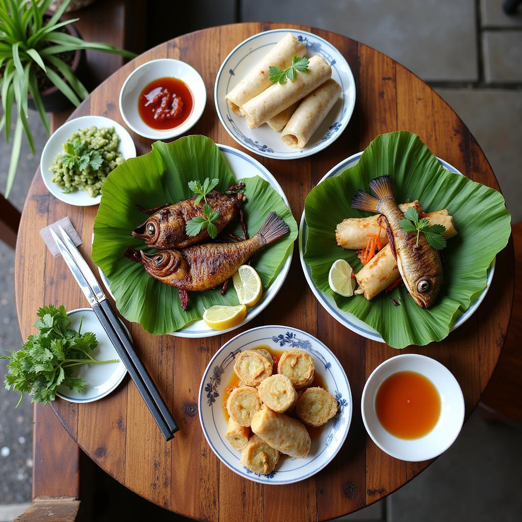Thưởng thức đặc sản ẩm thực miệt vườn dân dã tại một nhà hàng ven sông ở Phường Bình Quới, mang lại trải nghiệm độc đáo.