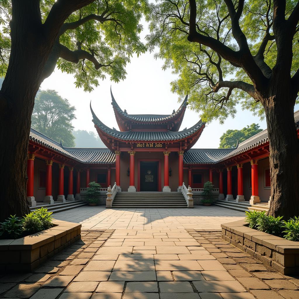 Đền thờ Triệu Việt Vương uy nghiêm tại tỉnh Hưng Yên với kiến trúc cổ kính và không gian thanh tịnh
