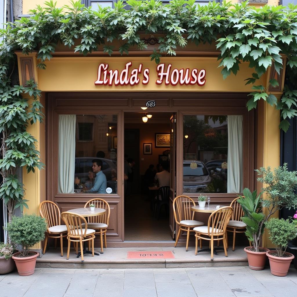 Nhận diện mặt tiền Linda’s House tại địa chỉ 685 Xô Viết Nghệ Tĩnh, Bình Thạnh