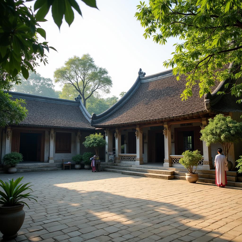 Ngôi đình làng Đa Mai cổ kính, trung tâm văn hóa và tín ngưỡng của phường Đa Mai, Bắc Ninh.