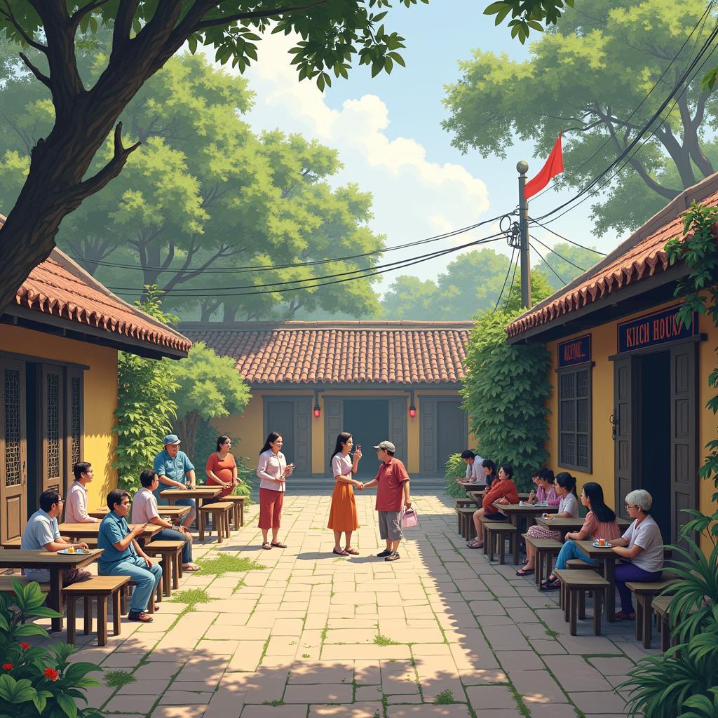 Hoạt động đời sống và không gian cộng đồng tại Xã Kiều Phú Huyện Quốc Oai