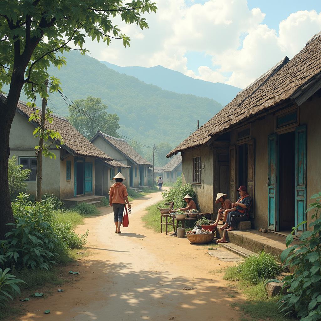 Hình ảnh chân thực về cuộc sống hàng ngày và nếp nhà ở Xã Đồng Tâm, Tỉnh Tuyên Quang