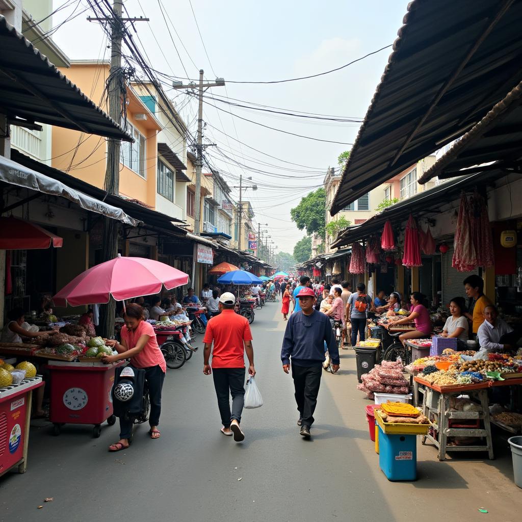 Hình ảnh minh họa đời sống sôi động và giao thương tấp nập tại Phường Bình Trị Đông, Quận Bình Tân
