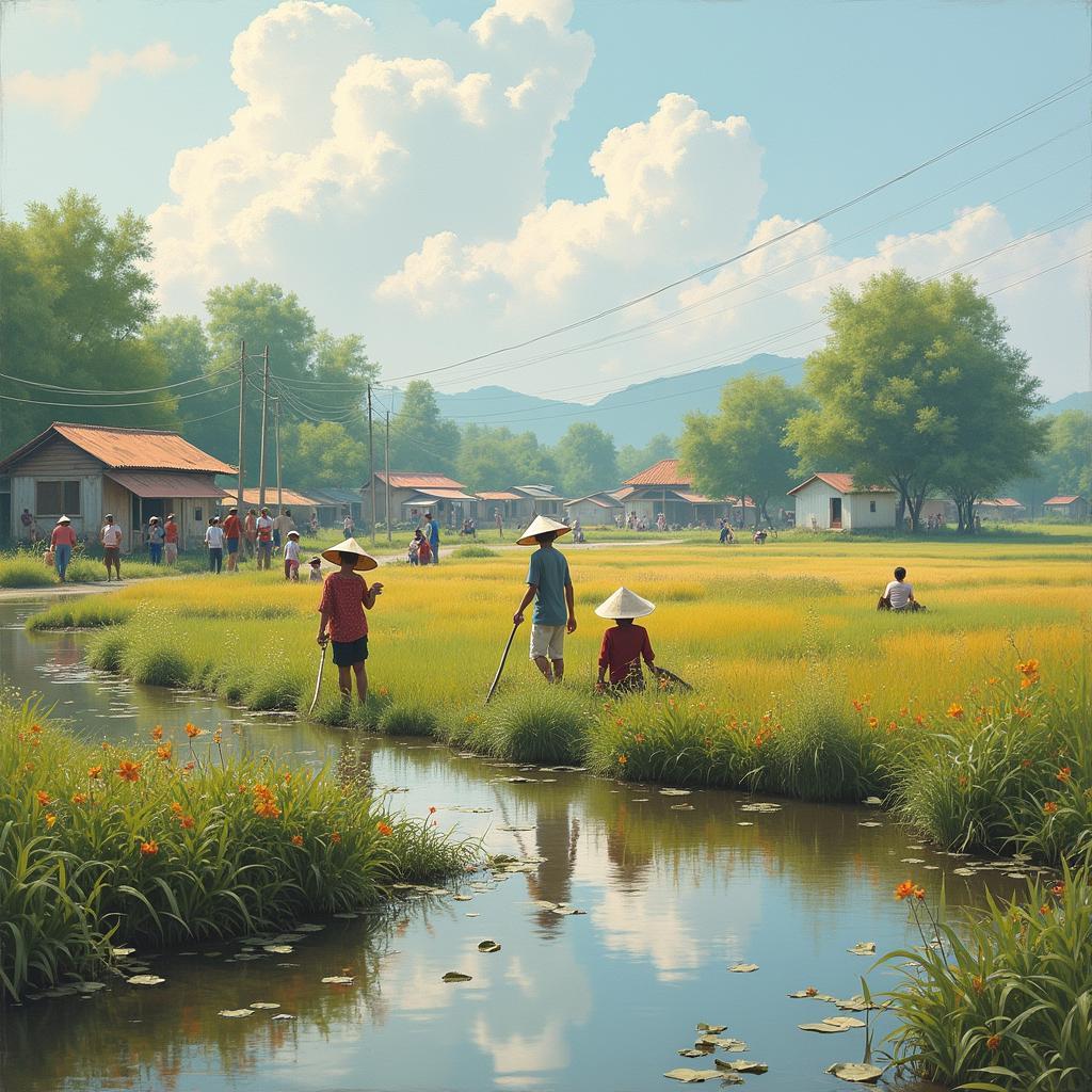 Hinh anh doi song thuong ngay cua nguoi dan tai Xa Bang Thanh Thai Nguyen