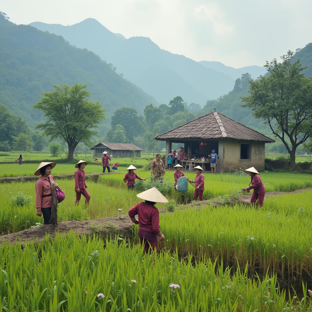 Hoạt động đời sống thường nhật của người dân tại Xã Phúc Sơn Tỉnh Tuyên Quang thể hiện nét văn hóa