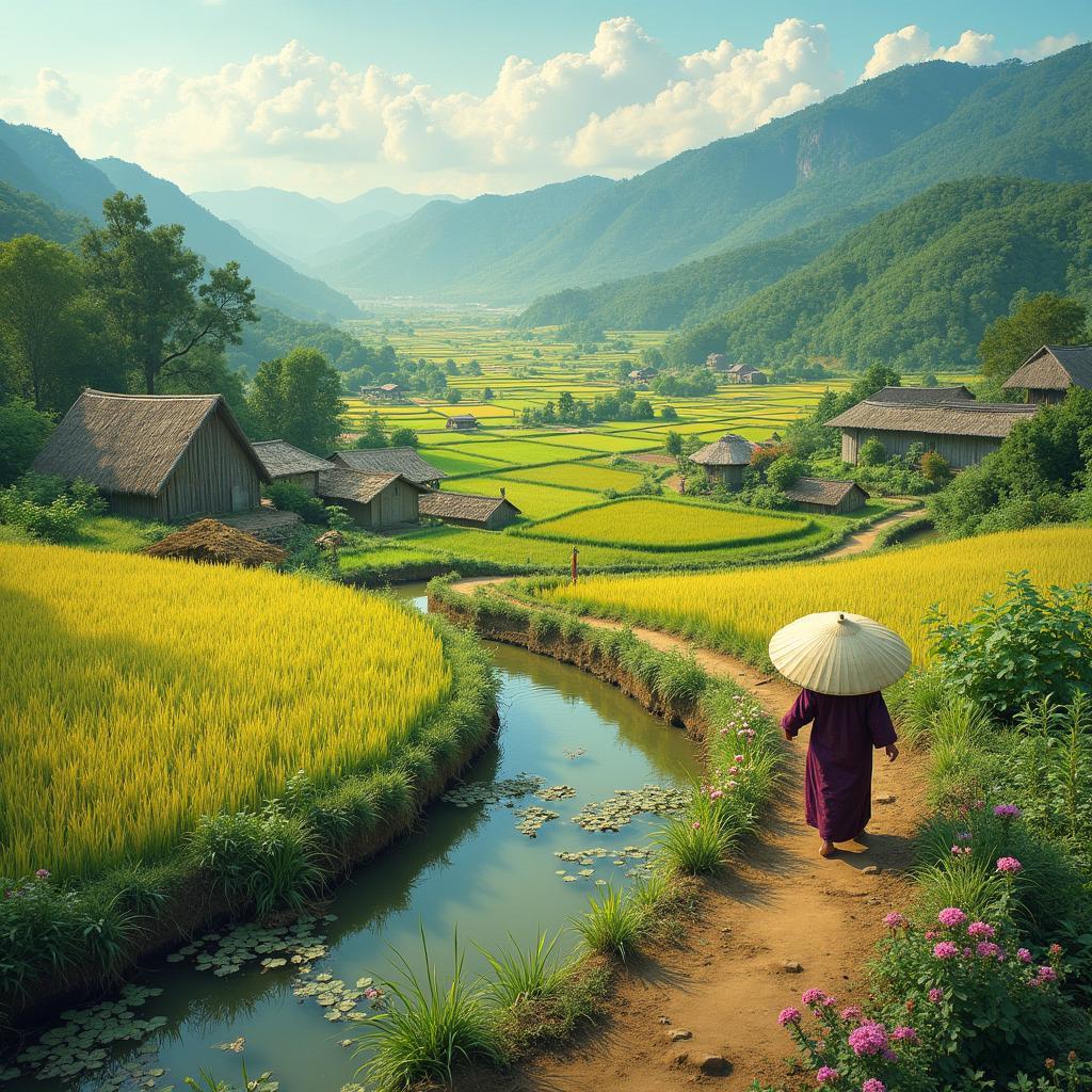 Hình ảnh đời sống nông nghiệp truyền thống và hiện đại tại Xã Ứng Hòa