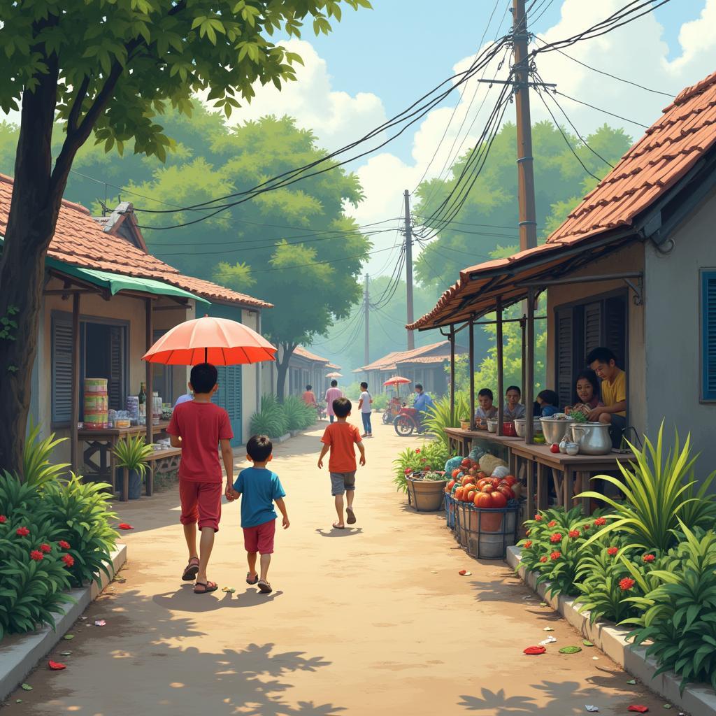 Hình ảnh đời sống sinh hoạt người dân tại Xã Tiến Thắng Huyện Mê Linh Hà Nội