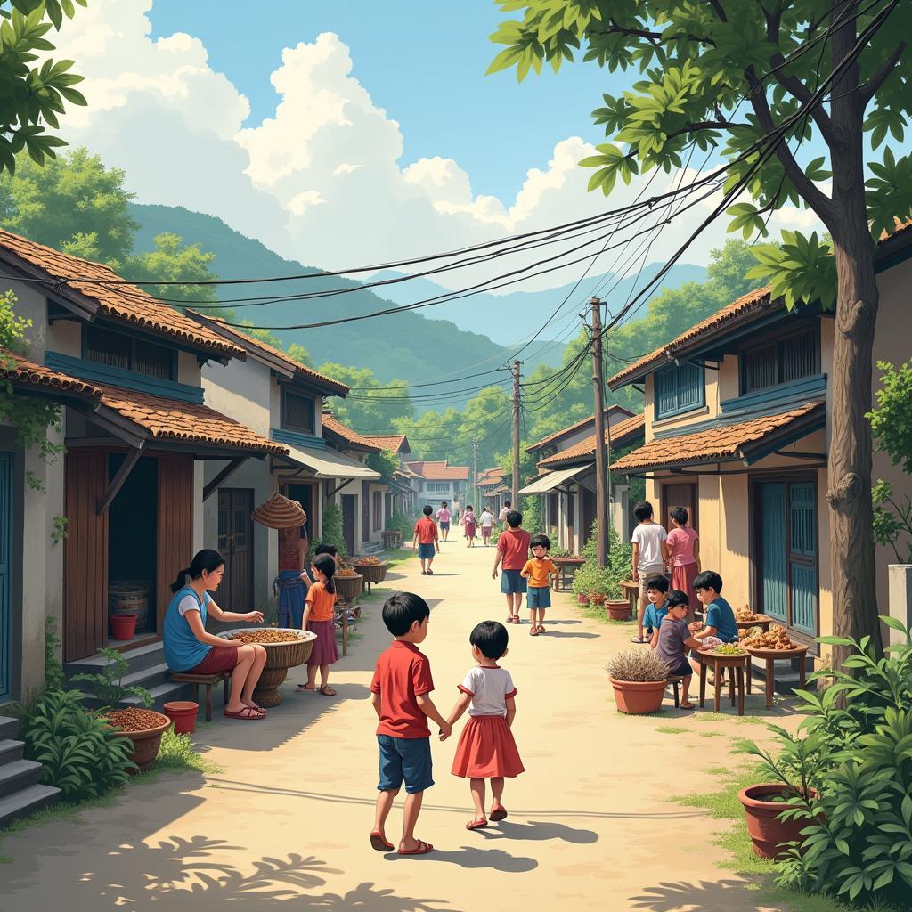 Hình ảnh đời sống thường nhật và không khí cộng đồng tại Xã Dân Hoà Thanh Oai