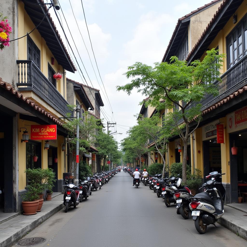 Khung cảnh đường Hoàng Văn Thụ gần Kim Quang Hostel Đà Lạt