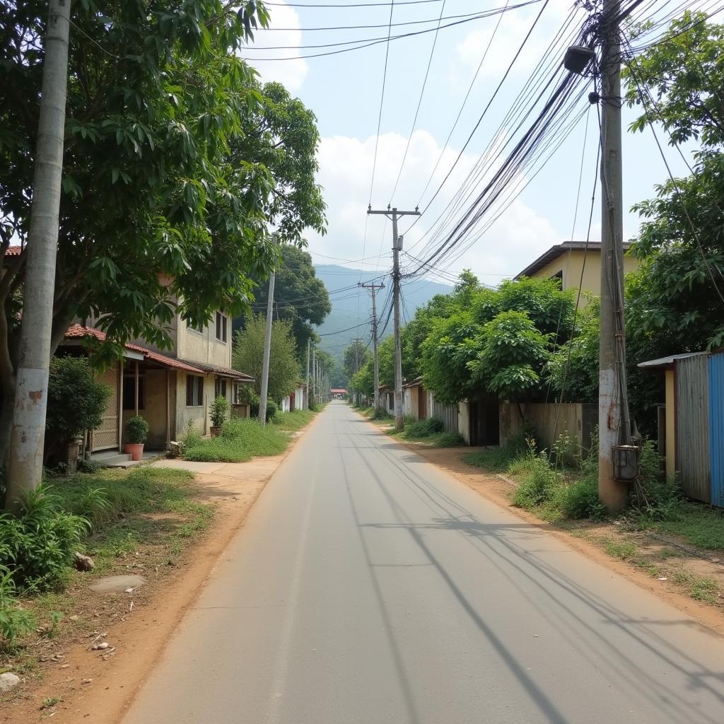 Con đường làng yên ả tại Xã Bắc Lý Tỉnh Hà Nam cuộc sống người dân