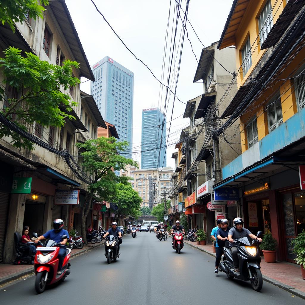 Toàn cảnh Đường Nguyễn Văn Nguyên quận 1 TP HCM, một con phố nhỏ nhưng có vị trí trung tâm chiến lược.