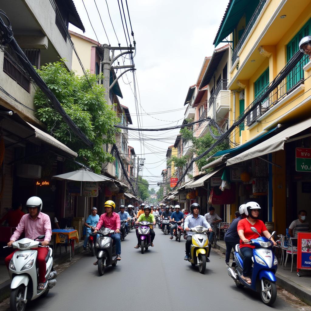 Khung cảnh đường phố sầm uất tại Phường Bảy Hiền, Quận Tân Bình, Thành phố Hồ Chí Minh