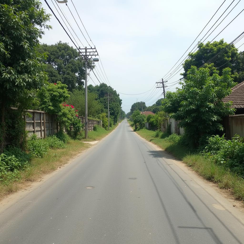 Khung cảnh bình dị trên những con đường quê tại Xã Hòa Vang, Huyện Hòa Vang, Thành phố Đà Nẵng
