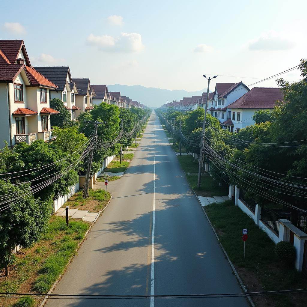 Ảnh chụp đường giao thông tại xã Ngọc Hồi Thanh Trì Hà Nội kết nối các khu vực