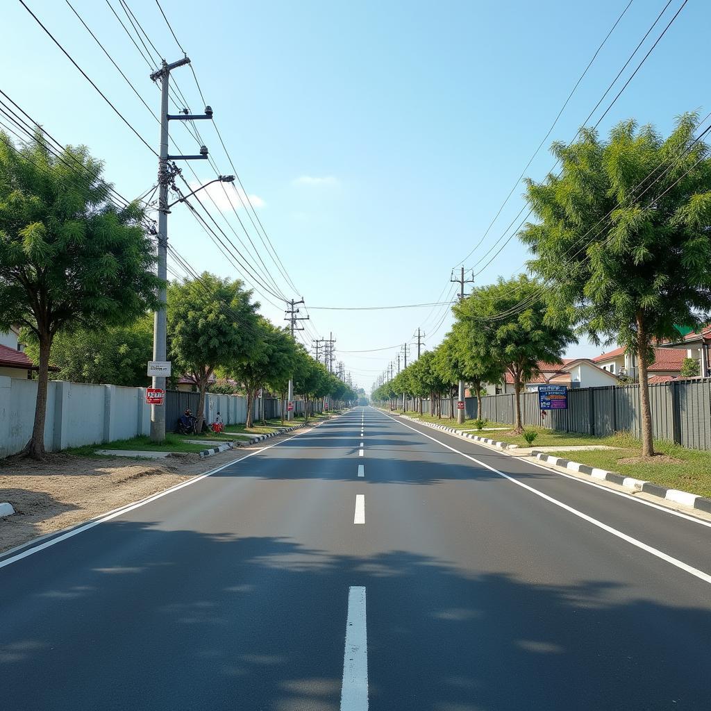 Hạ tầng giao thông xã Thường Tân, huyện Bắc Tân Uyên đang phát triển mạnh mẽ với đường ĐT 746 được mở rộng