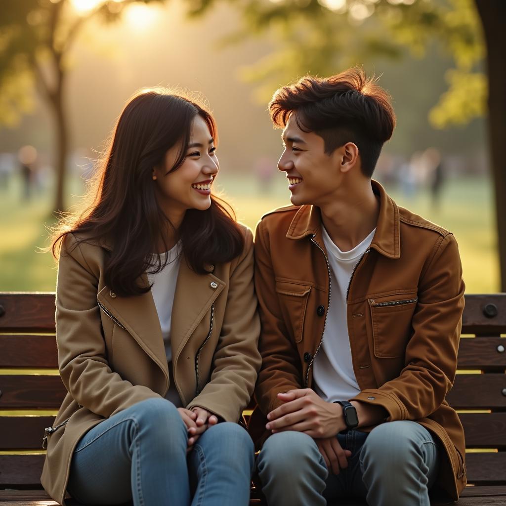 Hình ảnh hai người bạn thân đang ngồi tâm sự thân thiết, thể hiện sự thấu hiểu và gắn kết sâu sắc