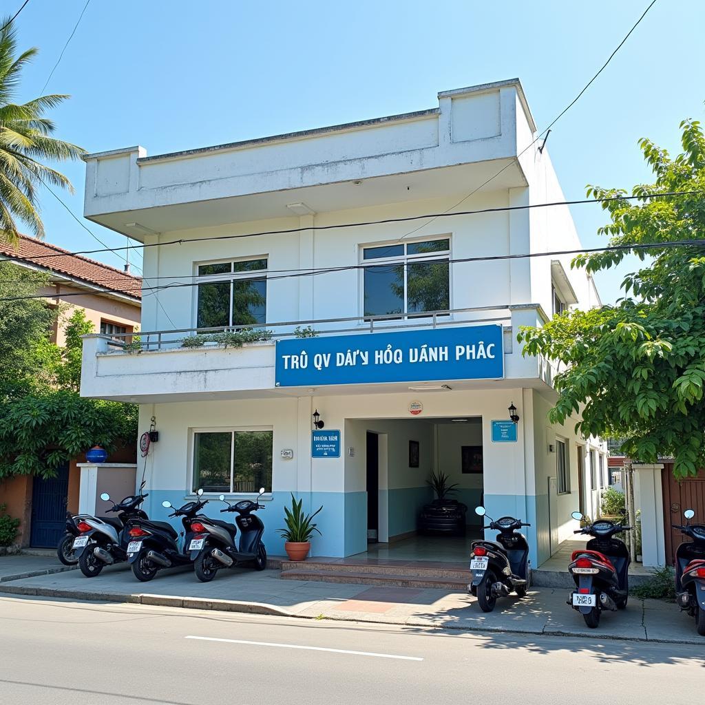 Hình ảnh mặt tiền Trạm y tế phường Vĩnh Phước, 13 Ngô Đến, Nha Trang sạch sẽ, khang trang