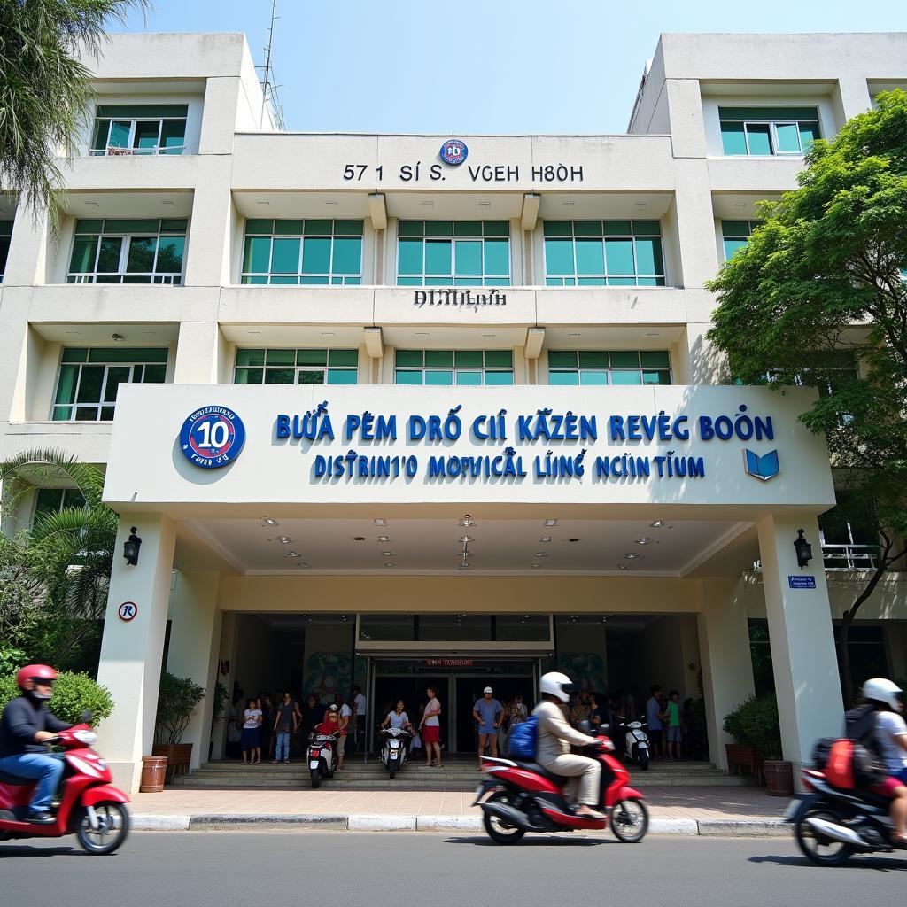 Hình ảnh mặt tiền Bệnh viện Đa khoa Quận 10 tại địa chỉ 571 Sư Vạn Hạnh
