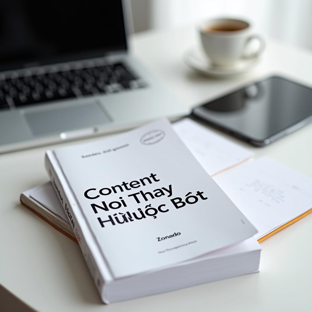 Cuốn sách Content Hay Nói Thay Nước Bọt của tác giả Zonado được đặt trên bàn làm việc, thể hiện sức mạnh của nội dung thuyết phục