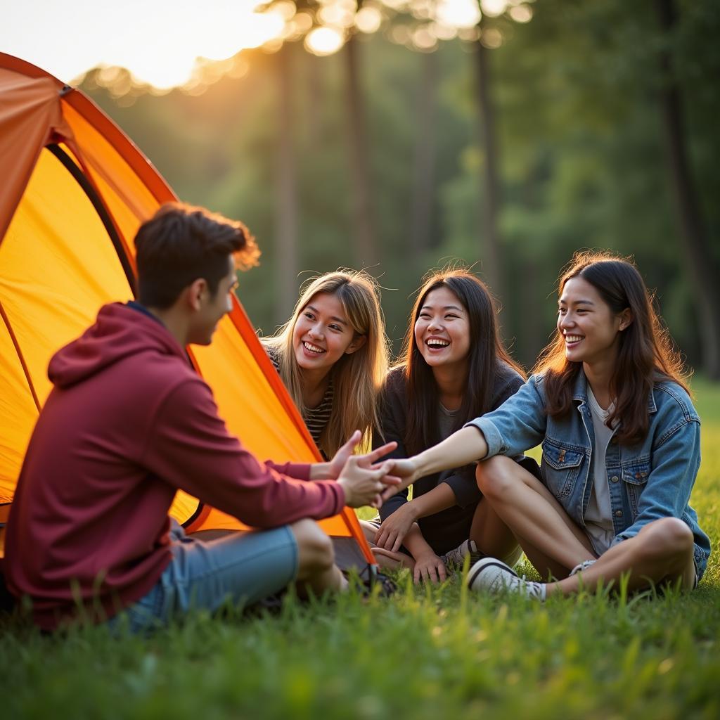 Hoạt động team building ngoài trời giúp nhóm bạn thân tạo nên những kỷ niệm khó quên và gắn kết tình cảm