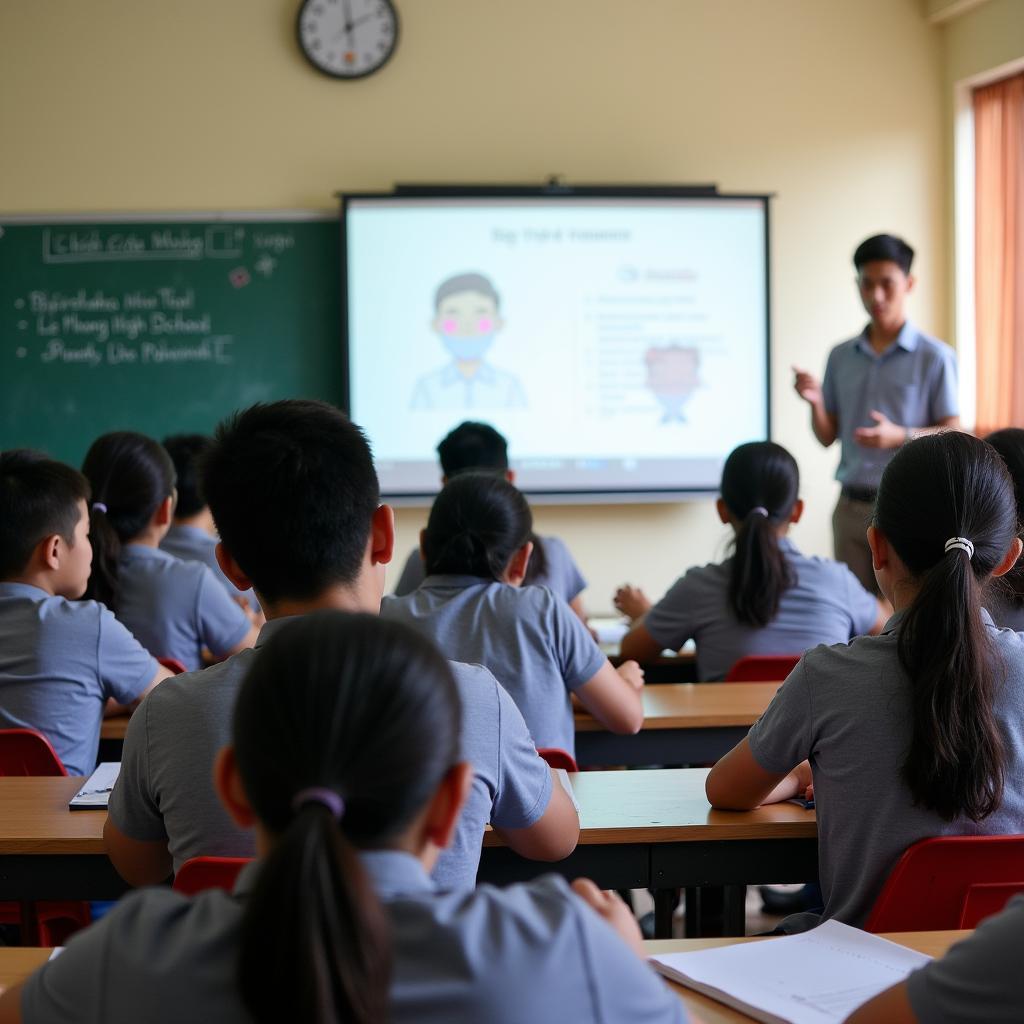 Học sinh Trường THPT Chuyên Lê Hồng Phong, TP. Nam Định trong một giờ học sôi nổi và chuyên sâu