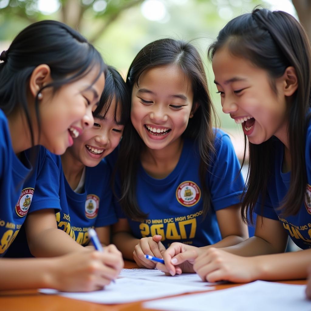 Học sinh Trường THPT Võ Minh Đức năng động tham gia hoạt động ngoại khóa, phát triển kỹ năng mềm toàn diện.