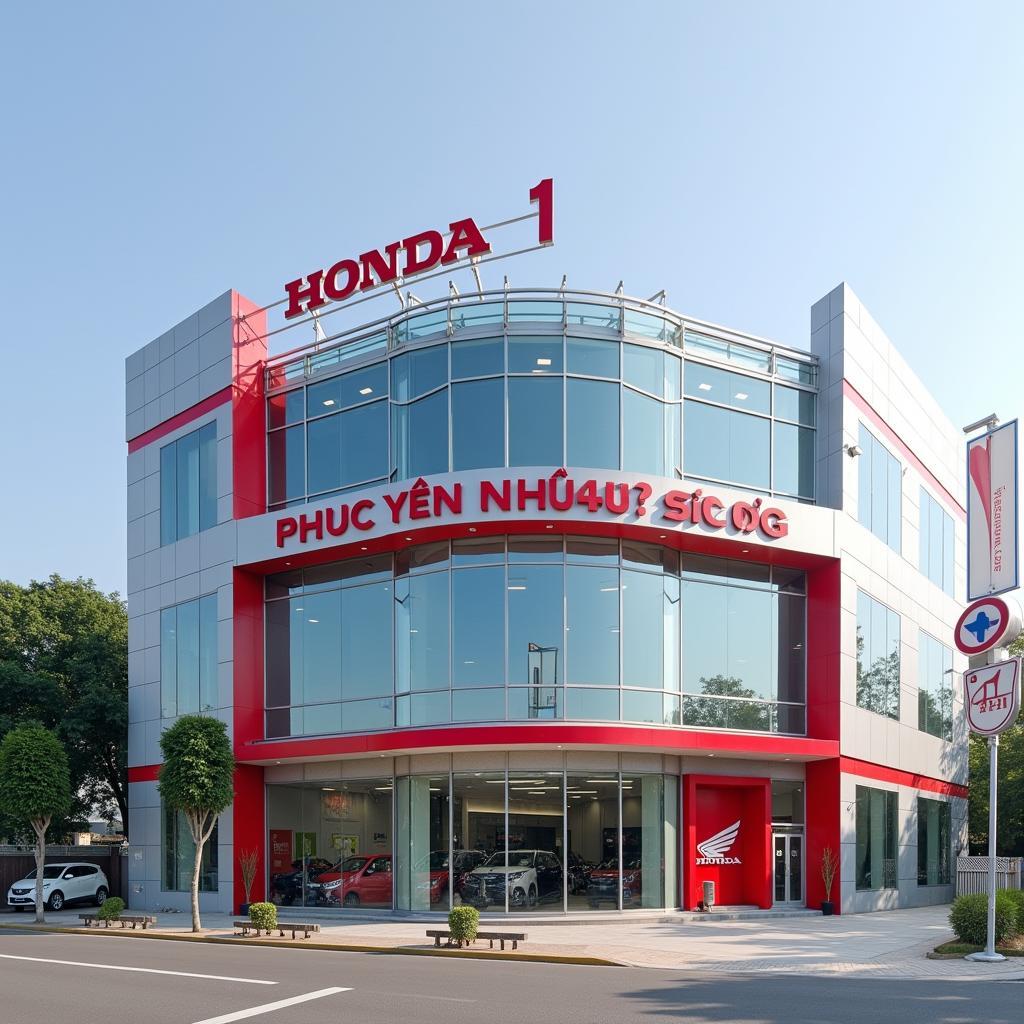 Hình ảnh mặt tiền đại lý Honda Phúc Yên Head Nhung Hồng 1, địa điểm tin cậy tại Vĩnh Phúc