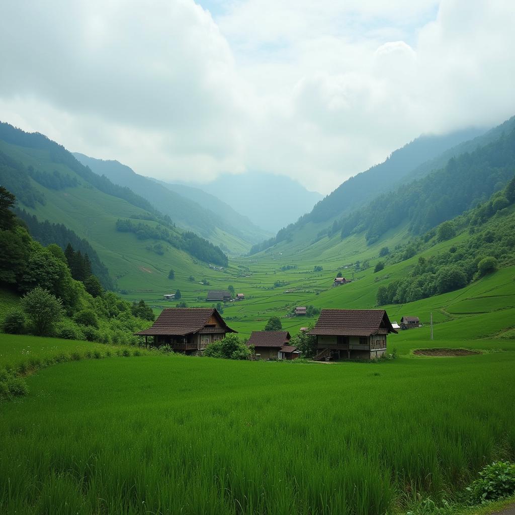Cảnh quan thiên nhiên yên bình tại Xã Hùng Sơn, Huyện Tây Giang, Thành phố Đà Nẵng