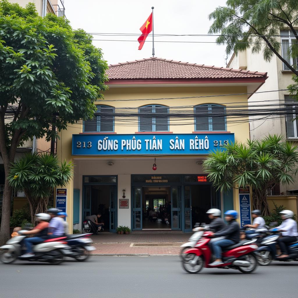 Hướng dẫn chi tiết đường đi đến trụ sở Công an phường Tân Sơn Nhì tại địa chỉ 213 Tân Sơn Nhì, quận Tân Phú.