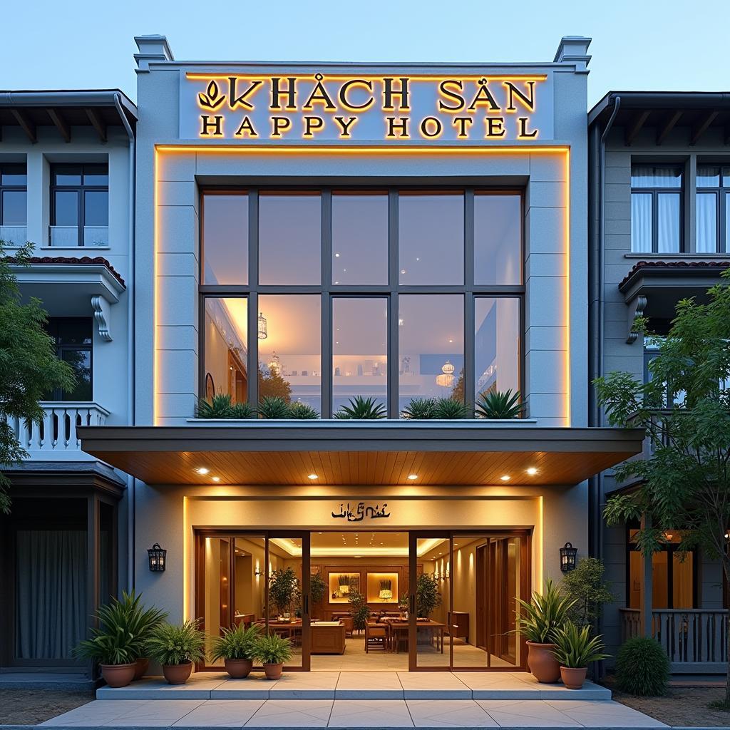Khách sạn Happy Hotel, TDP Liên Giang, P. Kỳ Long, TX. Kỳ Anh, T. Hà Tĩnh với kiến trúc hiện đại