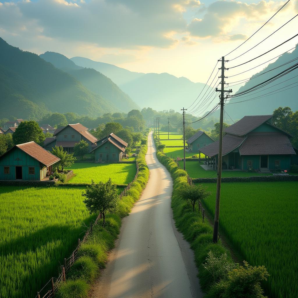 Cảnh quan bình dị và yên tĩnh tại Thị trấn Nam Phước, Huyện Duy Xuyên, Quảng Nam, điểm đến gần Thành phố Đà Nẵng