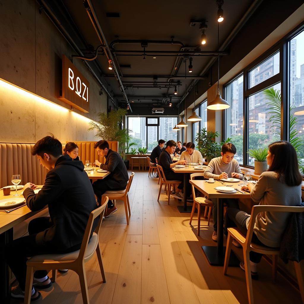 Không gian check-in độc đáo tại Baozi 165 Nguyễn Thái Học, Quận 1, điểm đến ẩm thực Đài Loan lý tưởng.