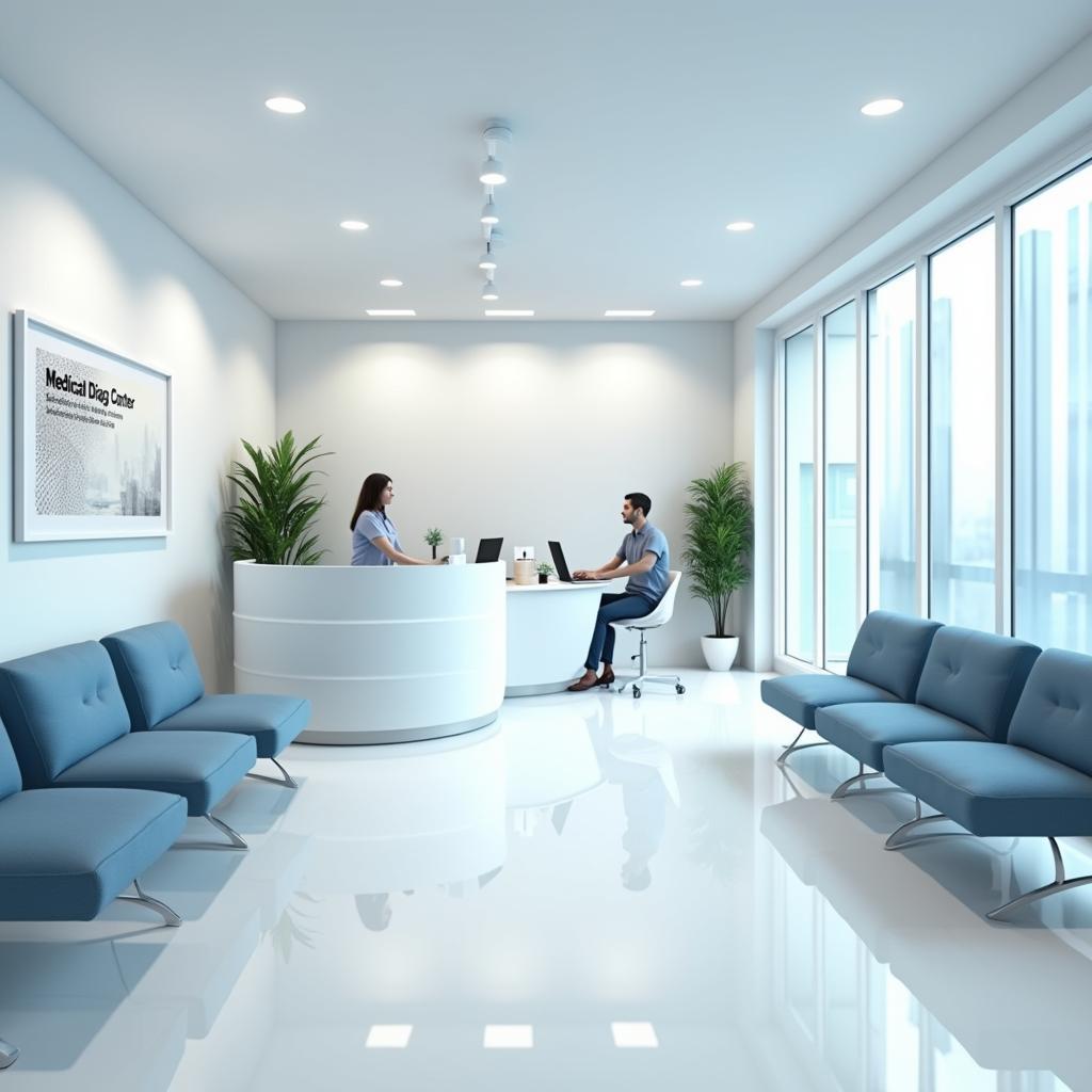 Không gian bên trong sạch sẽ hiện đại của Medical Diag Center Trần Phú Quận 5