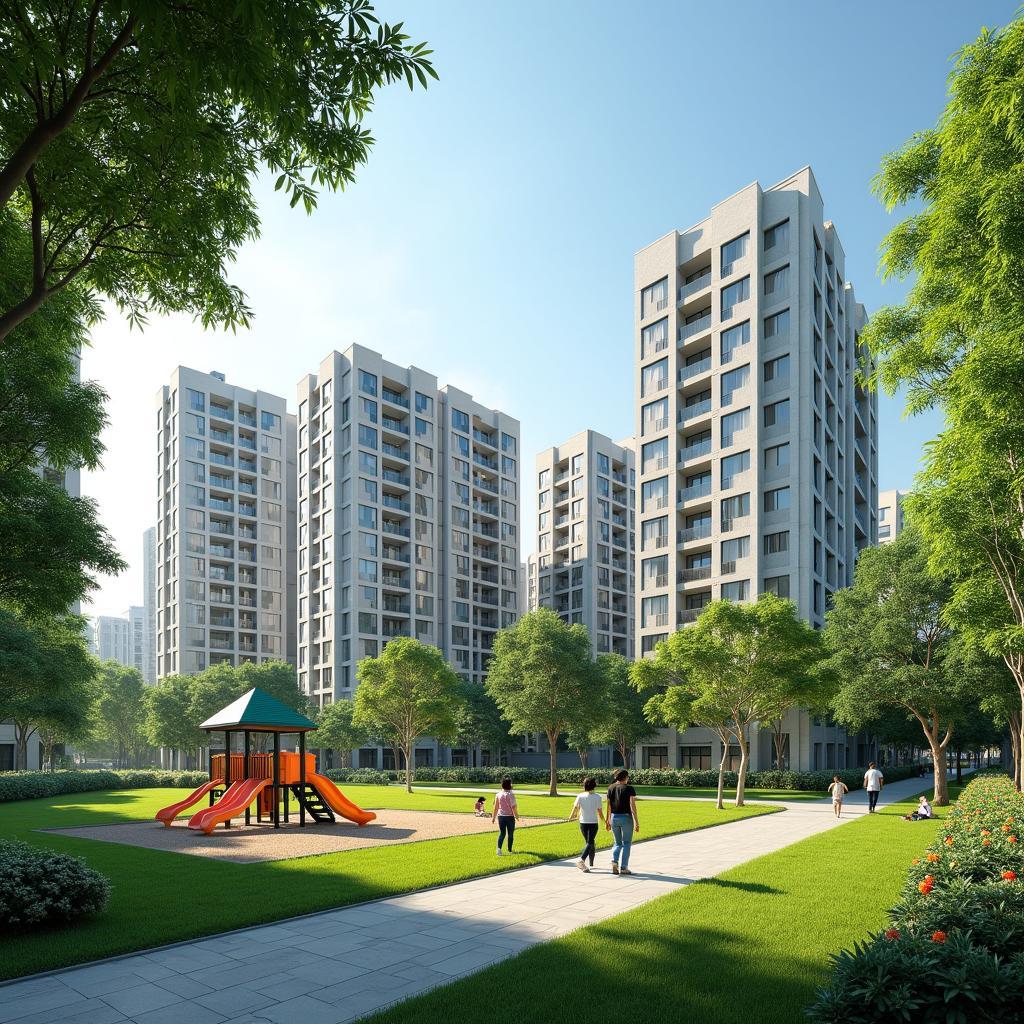Không gian sống hiện đại và đầy đủ tiện nghi tại một khu dân cư mới ở phường Phú Lợi, Bình Dương, lý tưởng cho gia đình.