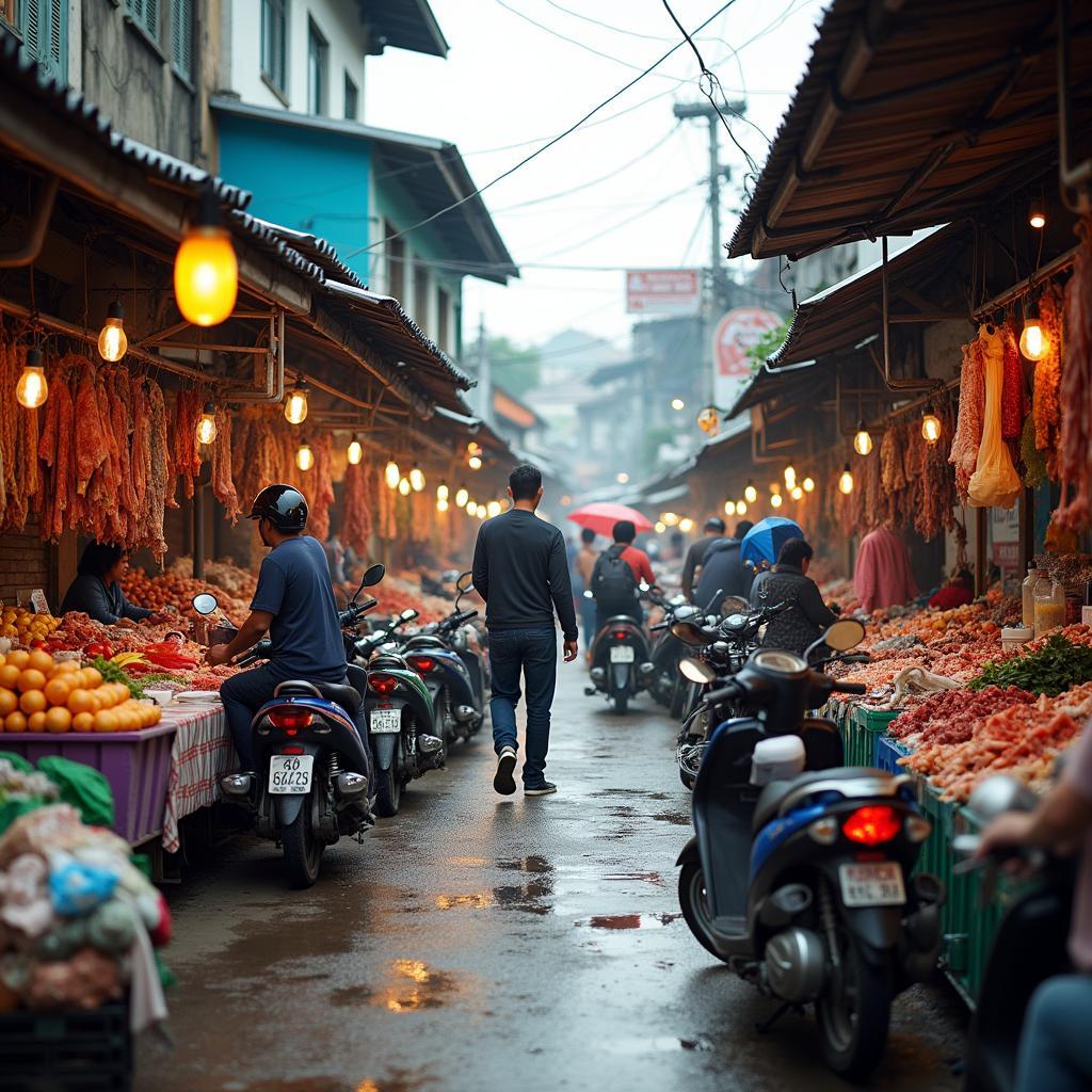 Khung cảnh mua bán sầm uất và nhộn nhịp tại Chợ Quang Vinh 2 Tân Uyên Bình Dương