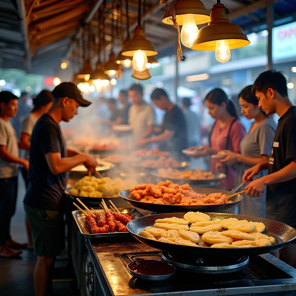 Khu ẩm thực đường phố hấp dẫn với nhiều món ăn vặt ngon tại Chợ Linh Xuân, TP Thủ Đức