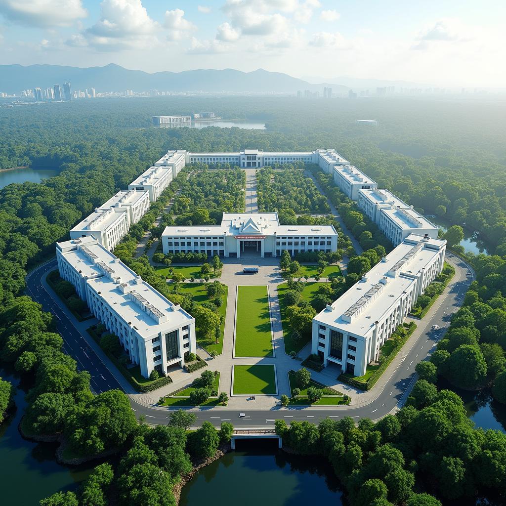 Toàn cảnh khu đô thị Đại học Quốc gia, ký túc xá sinh viên tại Phường Đông Hòa, Dĩ An