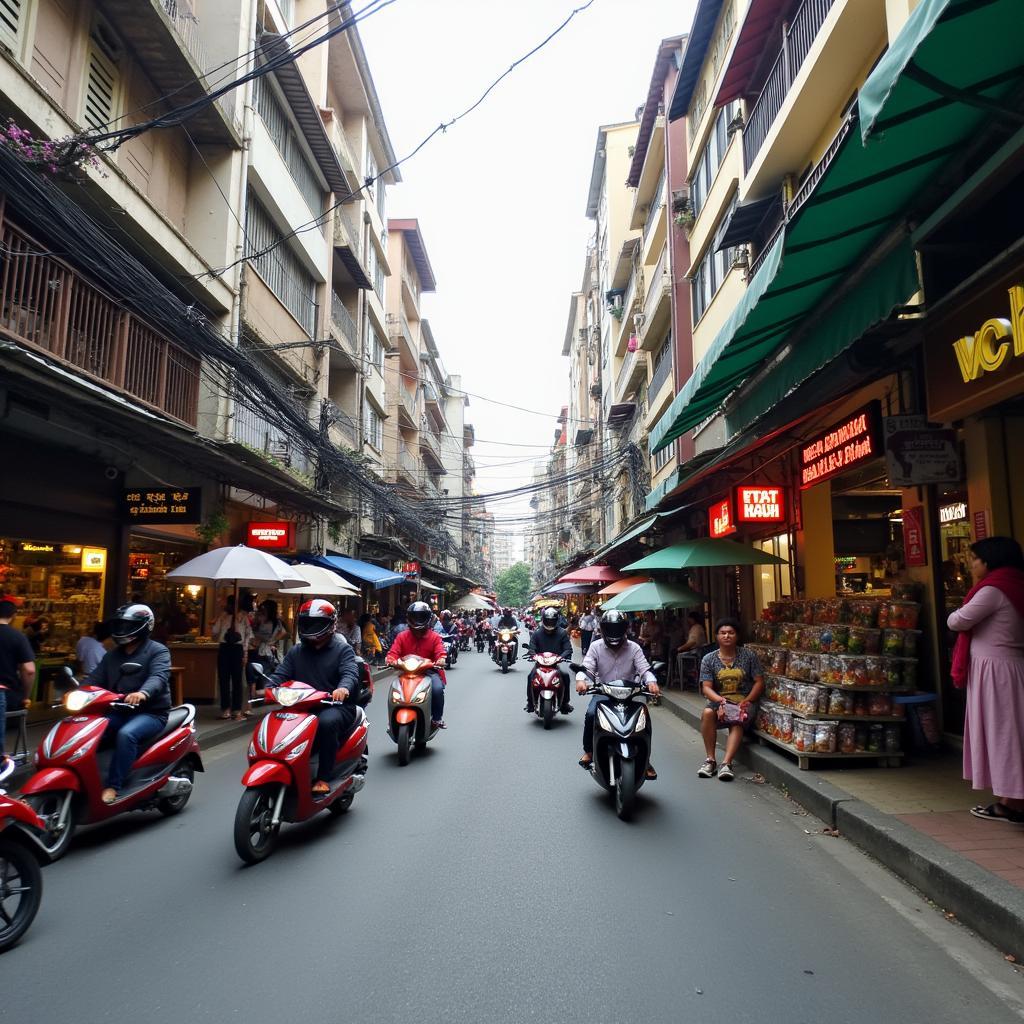 Toàn cảnh khu vực Phường Bình Tiên Quận 6 Thành phố Hồ Chí Minh tấp nập