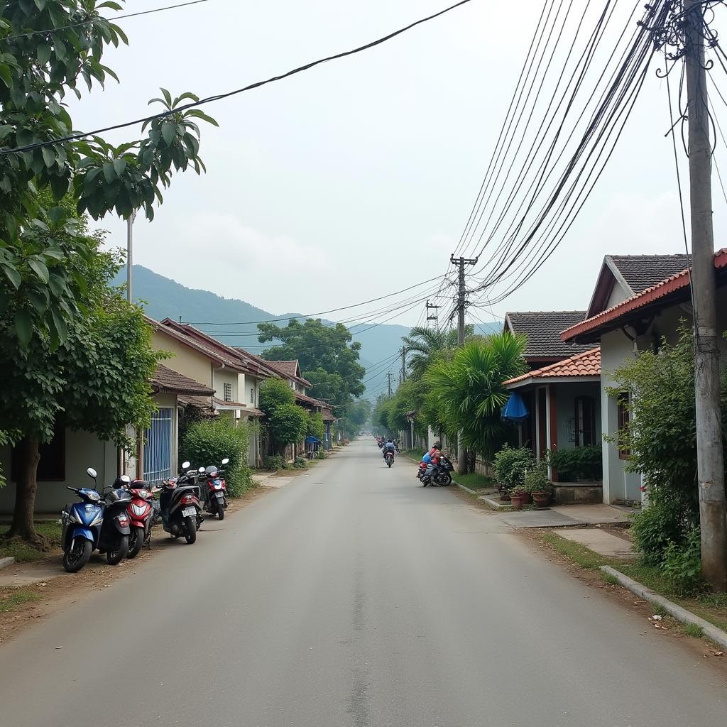 Khung cảnh bình dị, pha trộn giữa đô thị và nông thôn ở Phường Bình Thuận, Tuyên Quang
