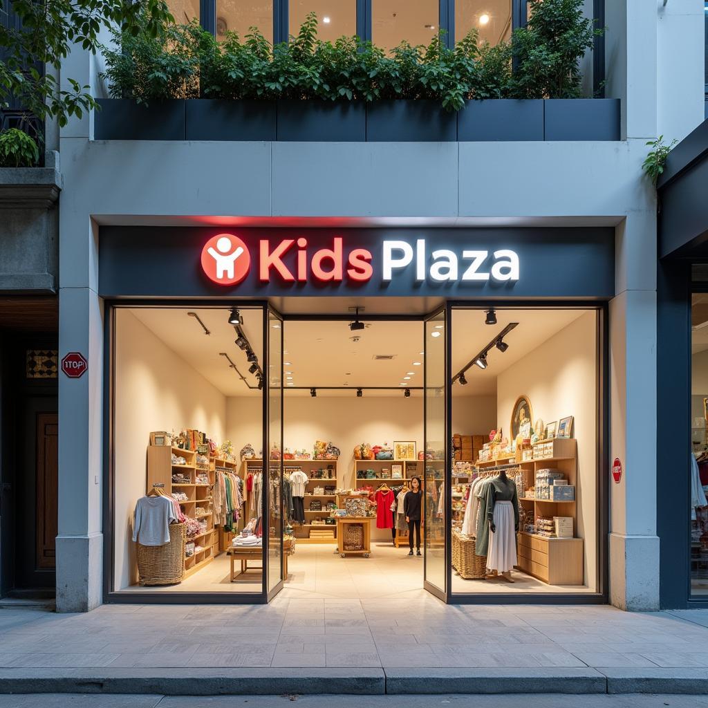 Hinh anh ben ngoai cua hang KidsPlaza Linh Dam tai toa nha HH4B, vi tri tien loi