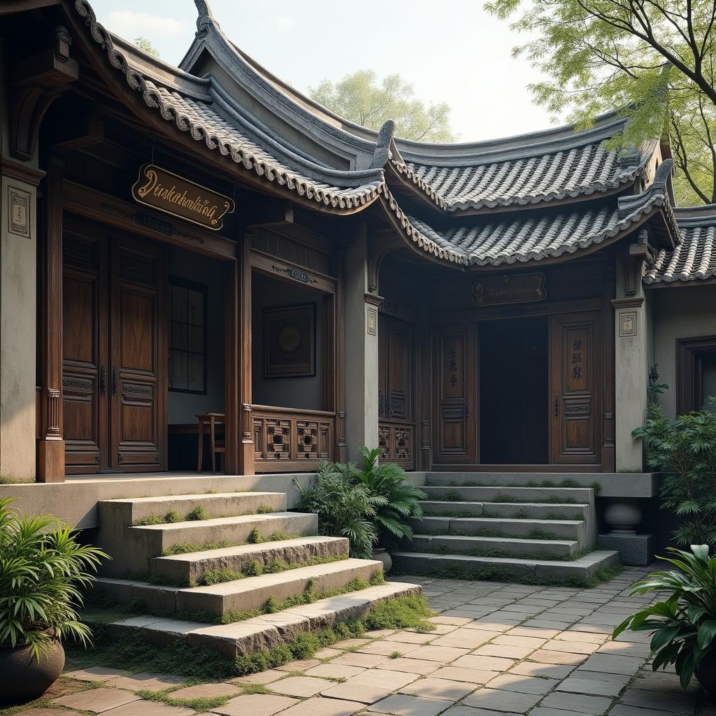 Kiến trúc cổ kính đặc trưng của một đình làng truyền thống tại Huyện Thường Tín Hà Nội