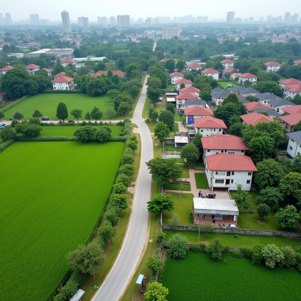 Buc tranh kinh te xa hoi thong qua canh quan nong nghiep va dan cu thuong phuc