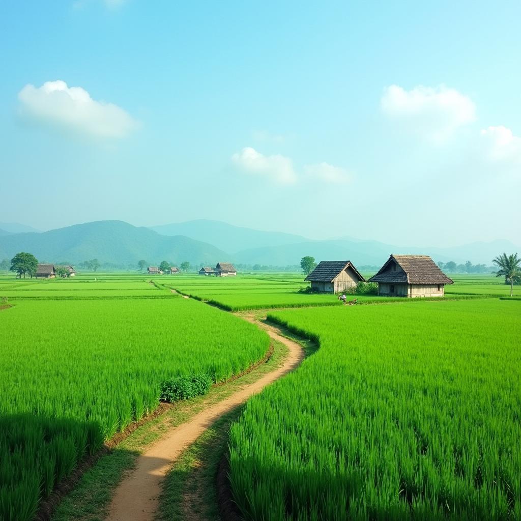 Hinh-anh-lang-que-binh-yen-tai-thu-vu-tinh-hung-yen-voi-dong-lua-xanh-muot