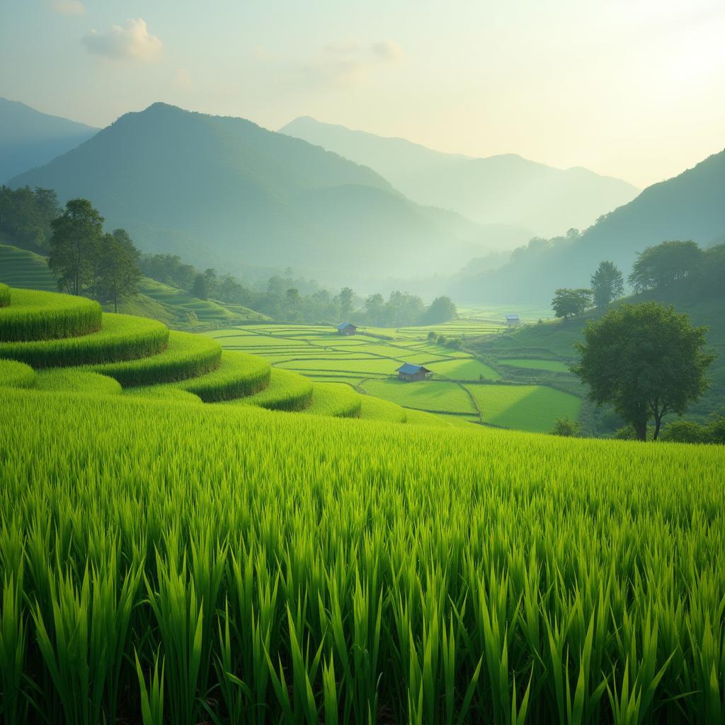 Phong cảnh yên bình và thơ mộng tại một góc Xã Liên Minh, Huyện Thanh Sơn, Tỉnh Phú Thú