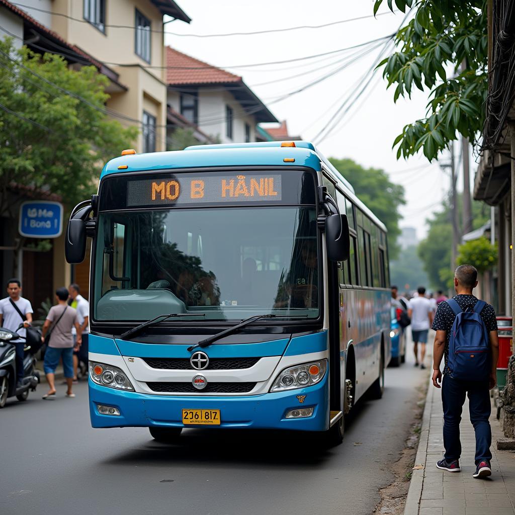 Lộ trình xe buýt số 18 đang dừng đón trả khách tại Bến xe Buýt Hiệp Thành, hẻm 25/3C Hiệp Thành 17.