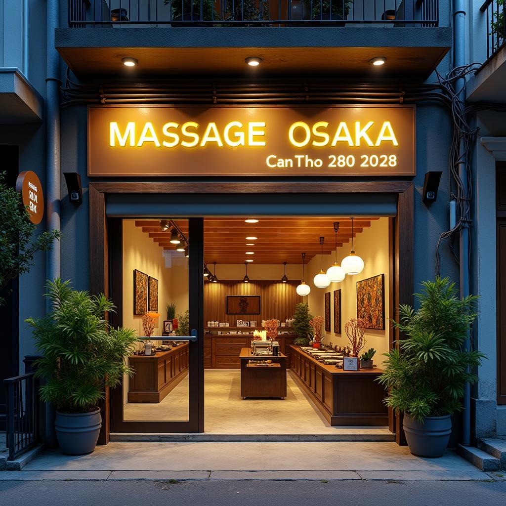 Mặt tiền Massage Osaka Cần Thơ 39 Trần Đại Nghĩa, ấn tượng ban đầu