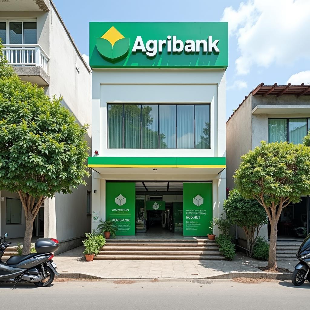 Mặt tiền chi nhánh Agribank Đông Sài Gòn tại 96 Đồng Văn Cống, TP. Thủ Đức với không gian rộng rãi và hiện đại