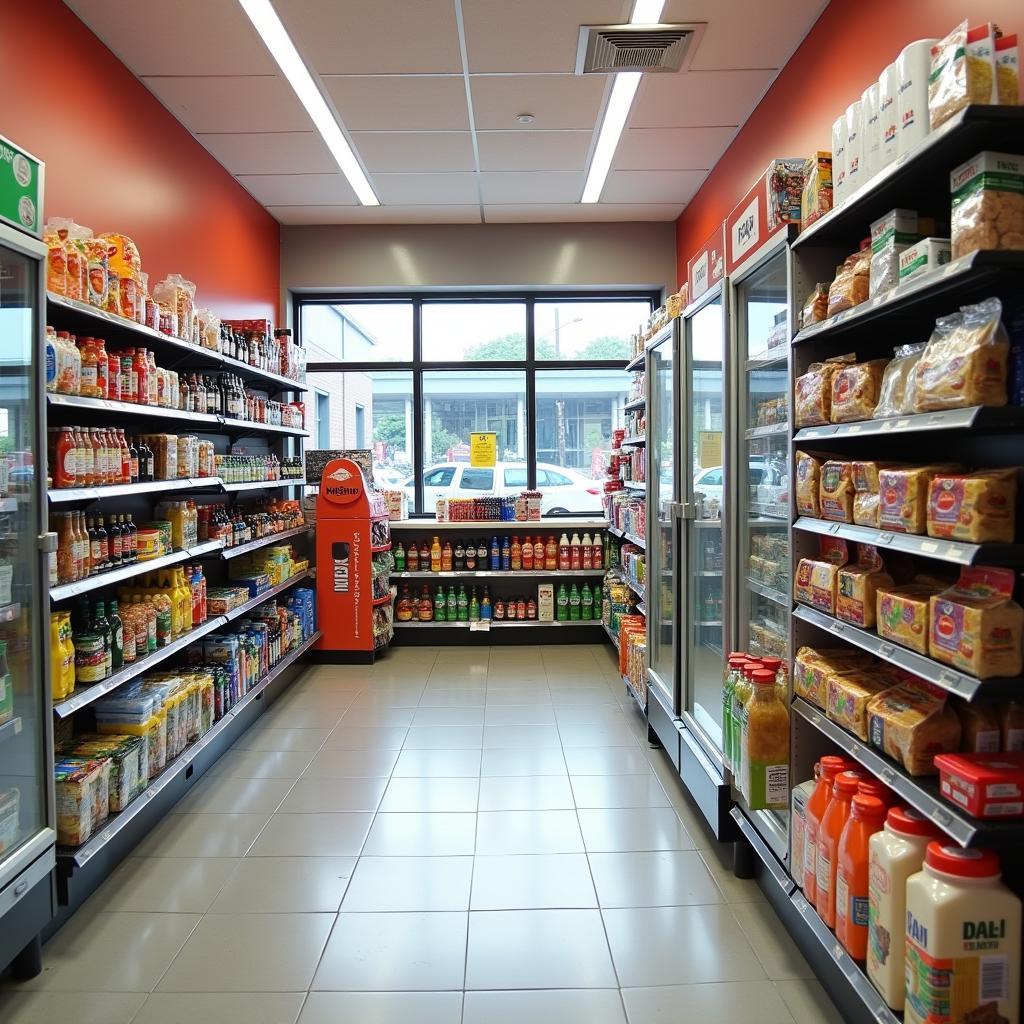Không gian bên trong Ministop 15 Nguyễn Du Gò Vấp sạch sẽ, tiện nghi